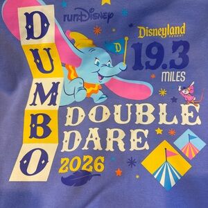 Run Disney Disneyland Half Marathon 2026 Medium Purple Dumbo Double Dare jacket